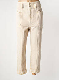 Jeans coupe droite taille haute taille haute beige ISABEL MARANT femme