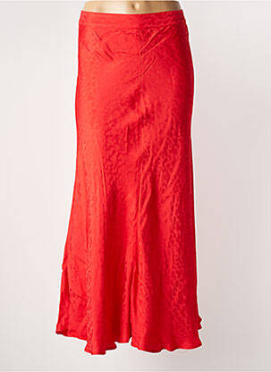 Jupe longue taille haute rouge ROSEANNA femme