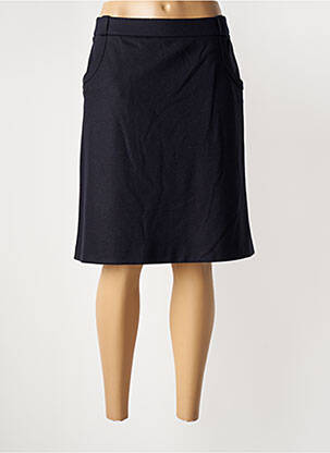 Jupe mi-longue coupe droite bleu HUGO BOSS femme