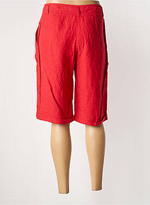 Bermuda taille à pinces taille normale rouge LA FEE MARABOUTEE femme