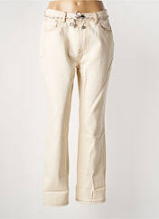 Jeans coupe droite beige SEMICOUTURE pour femme seconde vue