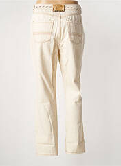 Jeans coupe droite beige SEMICOUTURE pour femme seconde vue