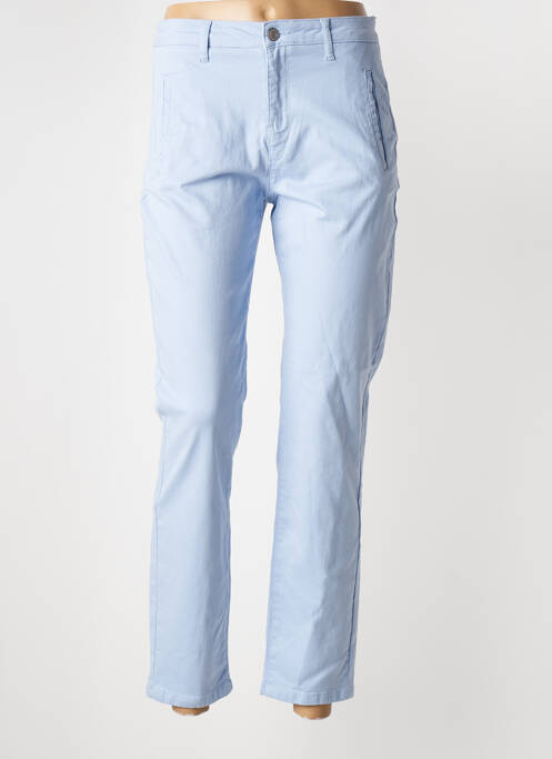 Pantalon chino fermeture zippée sous rabat boutonné taille normale bleu SELECTED femme