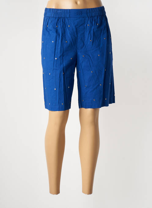 Bermuda taille élastique taille normale bleu ROSEANNA femme