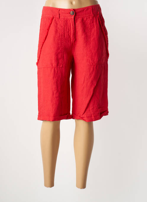 Bermuda rouge LA FEE MARABOUTEE pour femme