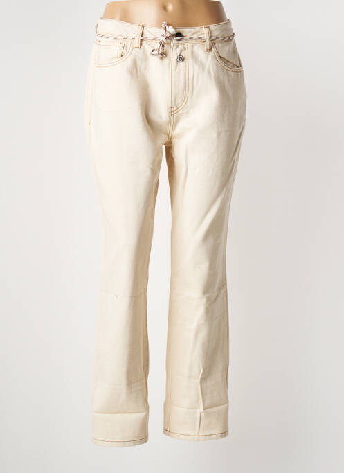 Jeans coupe droite beige SEMICOUTURE pour femme