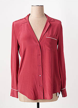 Chemisier tissage crêpe manches longues rose EQUIPMENT femme
