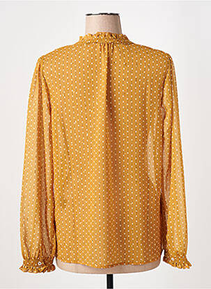 Chemisier tissage crêpe manches longues jaune MKT STUDIO femme
