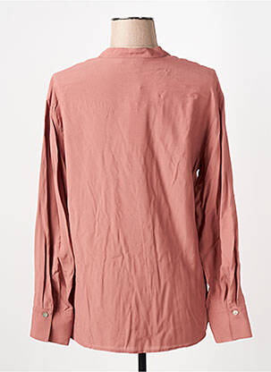 Chemisier tissage popeline manches longues rose VINCE. femme