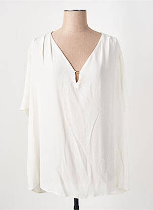 Blouse manches courtes manches courtes beige MARINA RINALDI femme