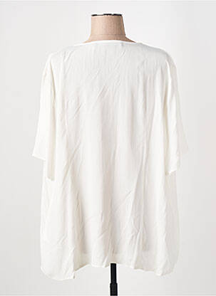 Blouse tissage crêpe manches courtes beige MARINA RINALDI femme