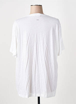 T-shirt coupe droite manches courtes blanc EMI MESS femme