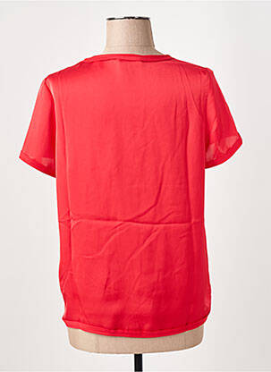 Blouse col v manches courtes rouge KOCCA femme