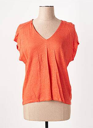 T-shirt / top maternité col v orange LA FEE MARABOUTEE femme