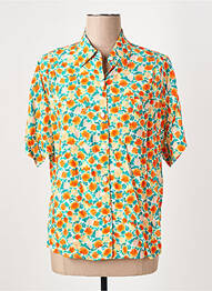 Chemisier manches courtes manches courtes orange A.P.C. femme