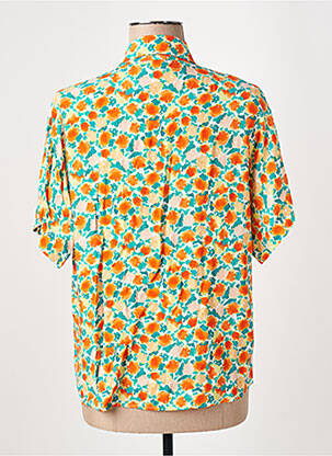 Chemisier imprimé fleurs manches courtes orange A.P.C. femme