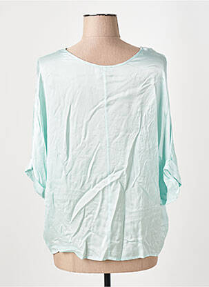 Blouse manches 3/4 manches 3/4 bleu LA FEE MARABOUTEE femme