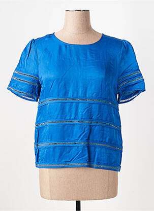 Top manches courtes manches courtes bleu SUNCOO femme