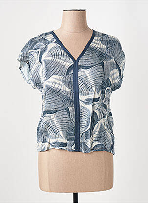 Top imprimé fantaisie manches courtes gris LA FEE MARABOUTEE femme