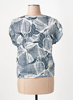 Top imprimé fantaisie manches courtes gris LA FEE MARABOUTEE femme