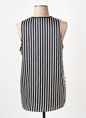 Top coupe fluide sans manche beige LA FEE MARABOUTEE femme