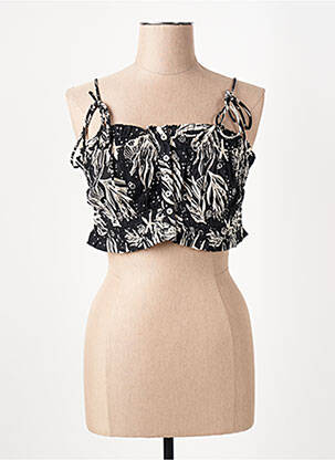 Top col carré fines bretelles noir ROSEANNA femme