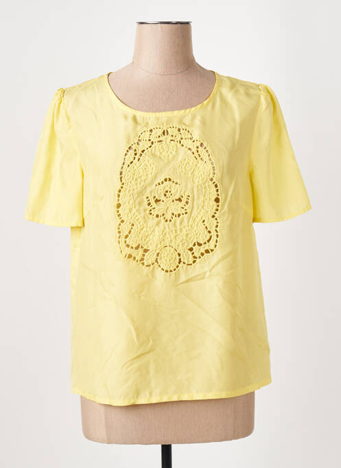 Blouse manches courtes manches courtes jaune SUNCOO femme
