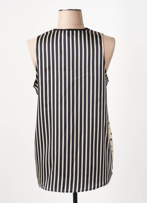 Top coupe fluide sans manche beige LA FEE MARABOUTEE femme