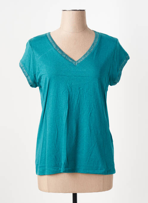 T-shirt bleu LA FEE MARABOUTEE pour femme