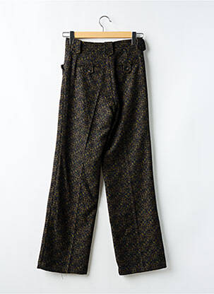 Pantalon droit fermeture zippée sous rabat avec crochet marron MARGAUX LONNBERG femme