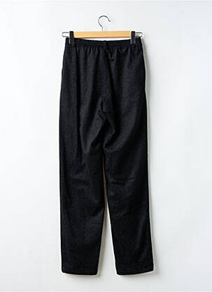 Pantalon droit fermeture zippée sous rabat avec crochet gris ROSEANNA femme