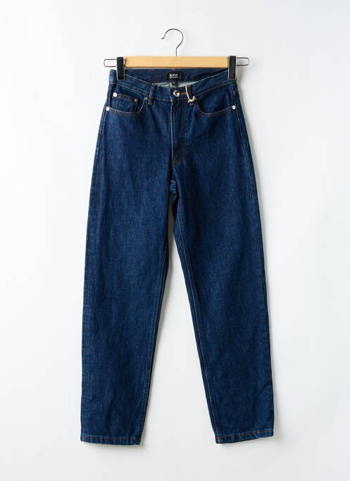 Jeans coupe droite fermeture zippée sous rabat boutonné bleu APC-NCC LEDERWAREN GMBH femme