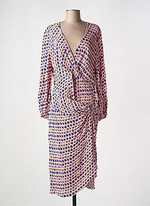Robe longue manches longues manches longues rose DIANE VON FURSTENBERG femme
