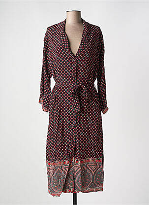 Robe longue manches longues manches longues noir STELLA FOREST femme