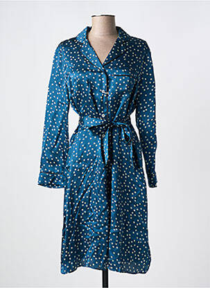 Robe mi-longue imprimé fantaisie manches longues bleu APC-NCC LEDERWAREN GMBH femme