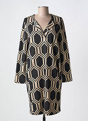 Robe courte manches longues manches longues noir LA FEE MARABOUTEE femme
