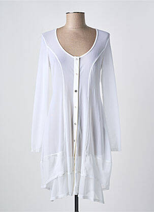 Robe de plage coupe cintrée blanc 3322 femme