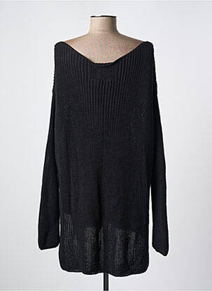 Pull coupe droite manches longues noir SEMICOUTURE femme