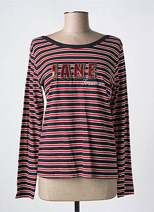 Top imprimé fantaisie manches longues noir MKT STUDIO femme