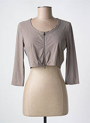 Boléro col rond gris 3322 femme