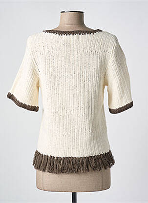 Pull coupe droite manches courtes beige OFFICINE GÉNÉRALE femme