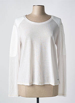 Top col rond manches longues blanc MKT STUDIO femme