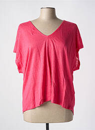 Top manches courtes manches courtes rose LA FEE MARABOUTEE femme