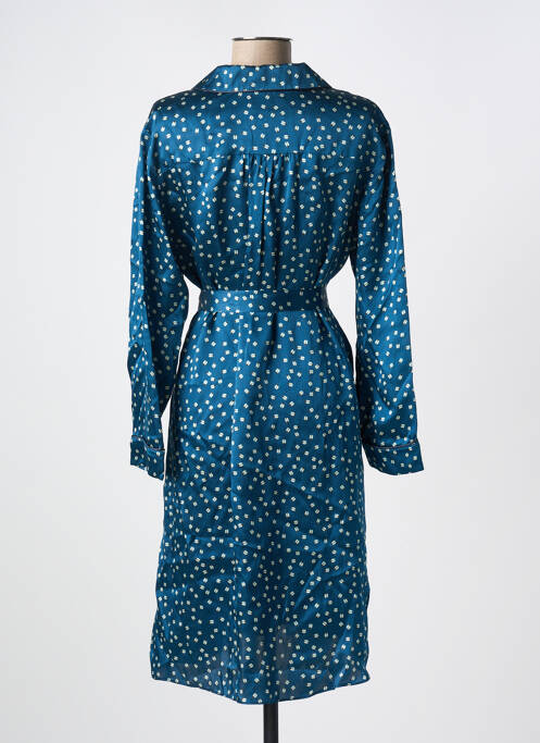 Robe mi-longue imprimé fantaisie manches longues bleu APC-NCC LEDERWAREN GMBH femme