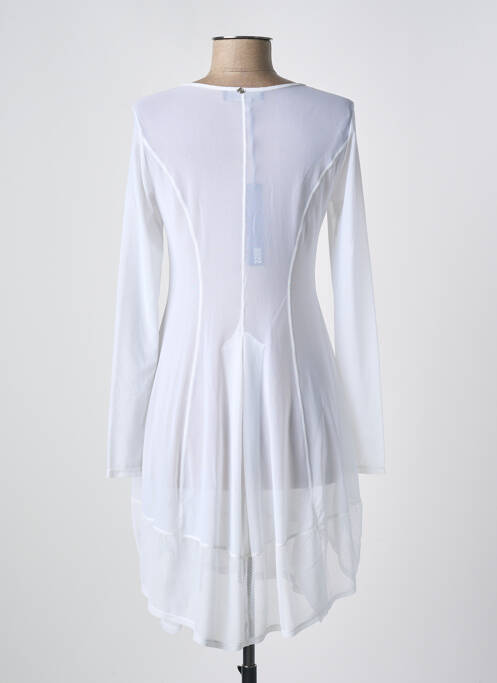 Robe de plage coupe cintrée blanc 3322 femme