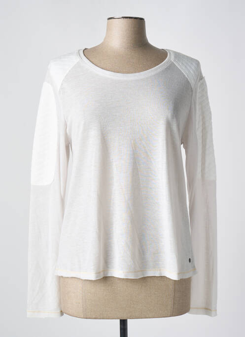 Top col rond manches longues blanc MKT STUDIO femme