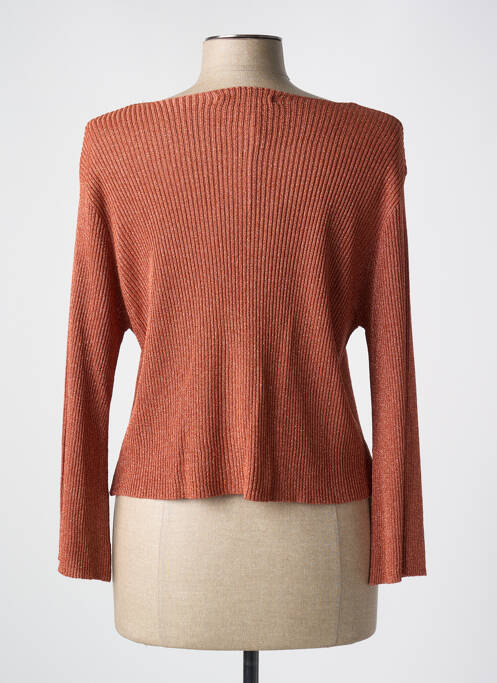 Gilet manches longues marron LA FEE MARABOUTEE femme