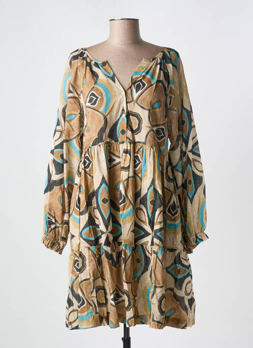 Robe mi-longue beige STELLA FOREST pour femme