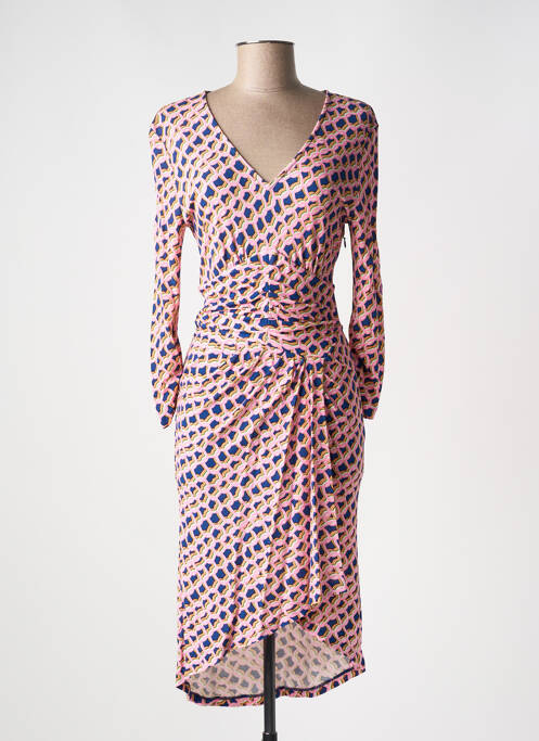 Robe mi-longue rose DIANE VON FURSTENBERG pour femme