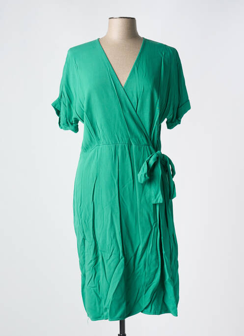 Robe mi-longue vert LA FEE MARABOUTEE pour femme